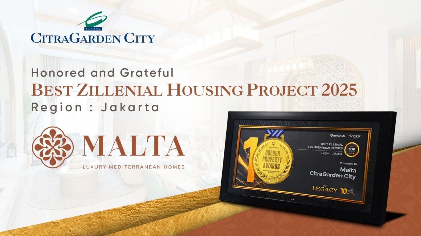 Cluster Malta CitraGarden City Raih Best Zillenial Housing Project 2025