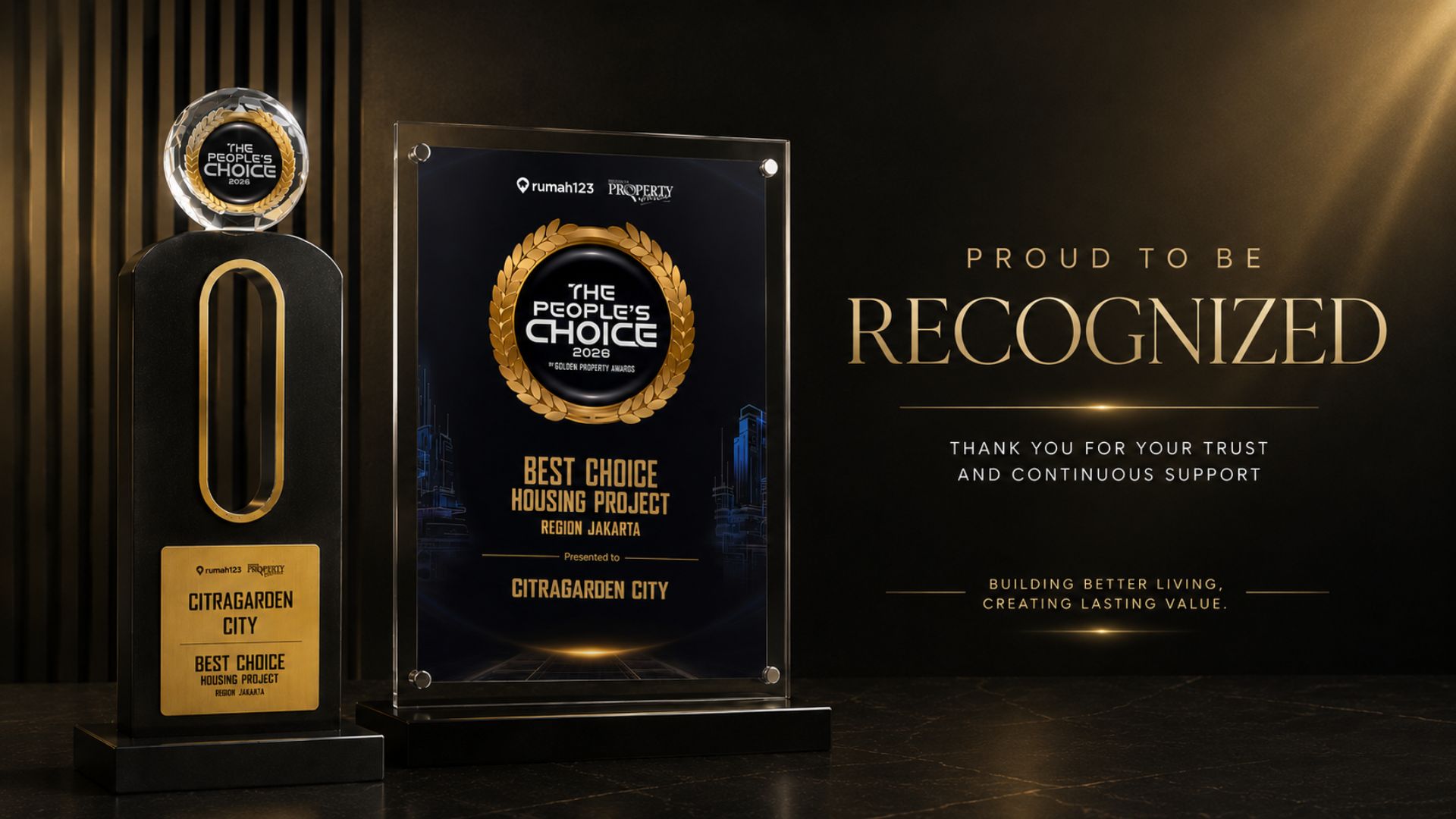 CitraGarden City Raih The Best Choice Housing Project Region Jakarta di Golden Property Awards 2026