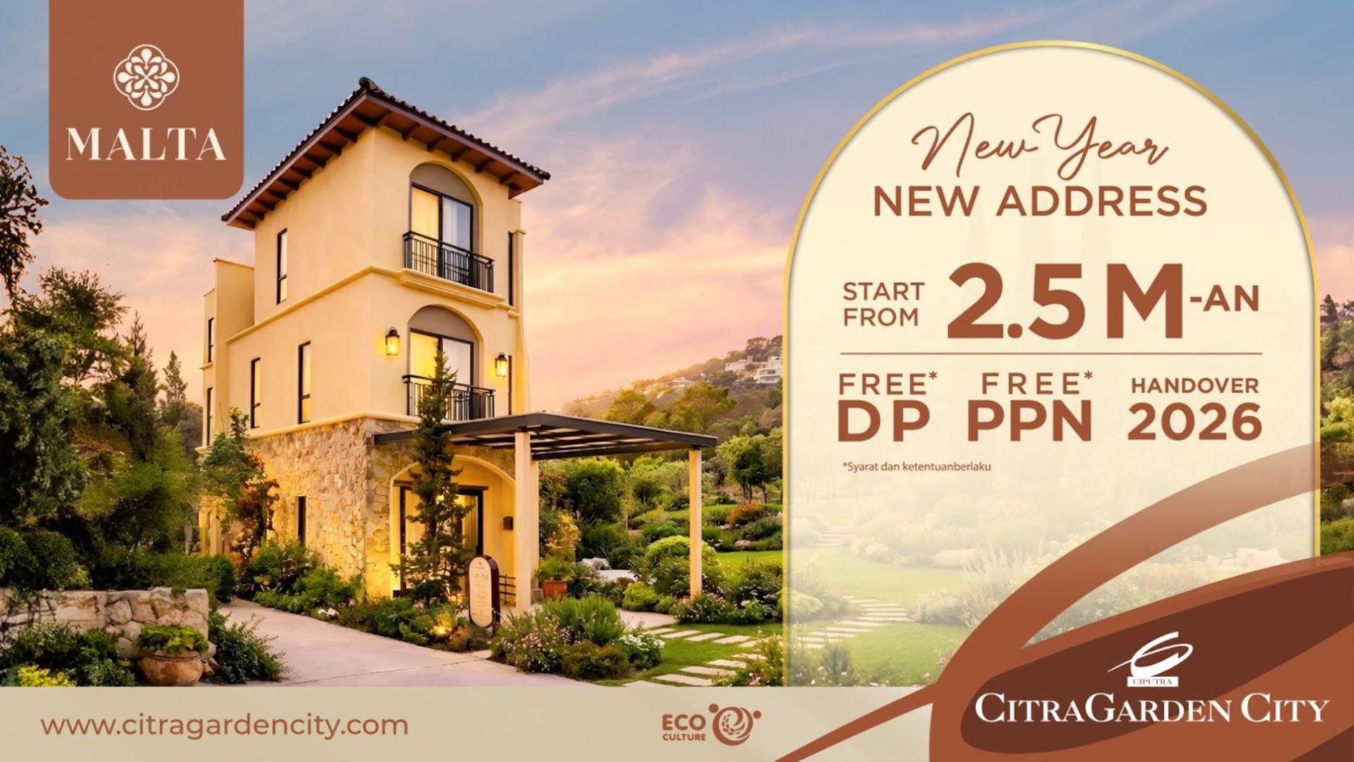 CitraGarden City Jakarta - Cluster Malta - Rumah Dijual di Jakarta Barat